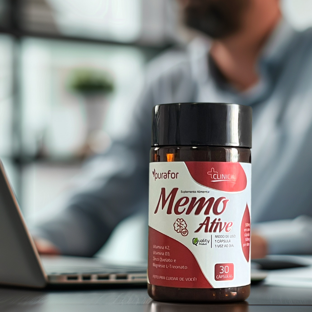 Memo Ative Vitamina K2 Vitamina D3 Zinco Magnésio e Treonato