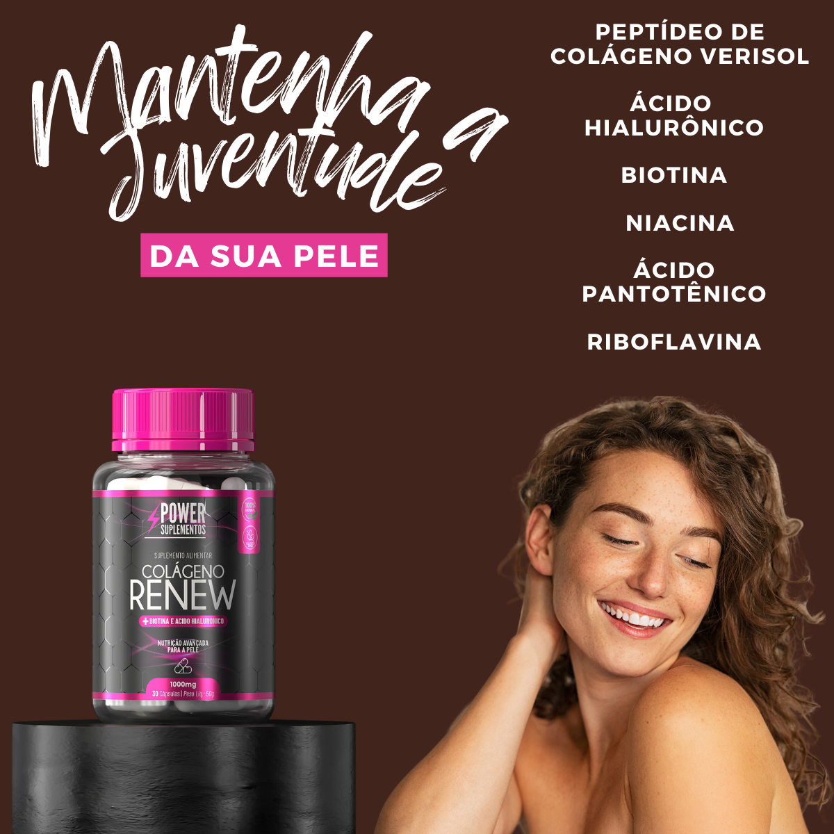 Colágeno renew com verisol + ácido hialurônico