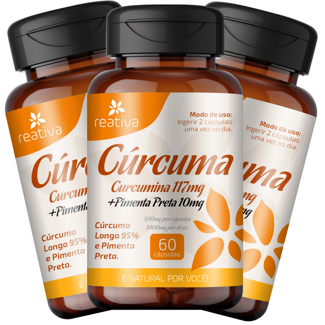 Fitoterapico de 95% Curcuma Longa com Pimenta Preta 60 Cps