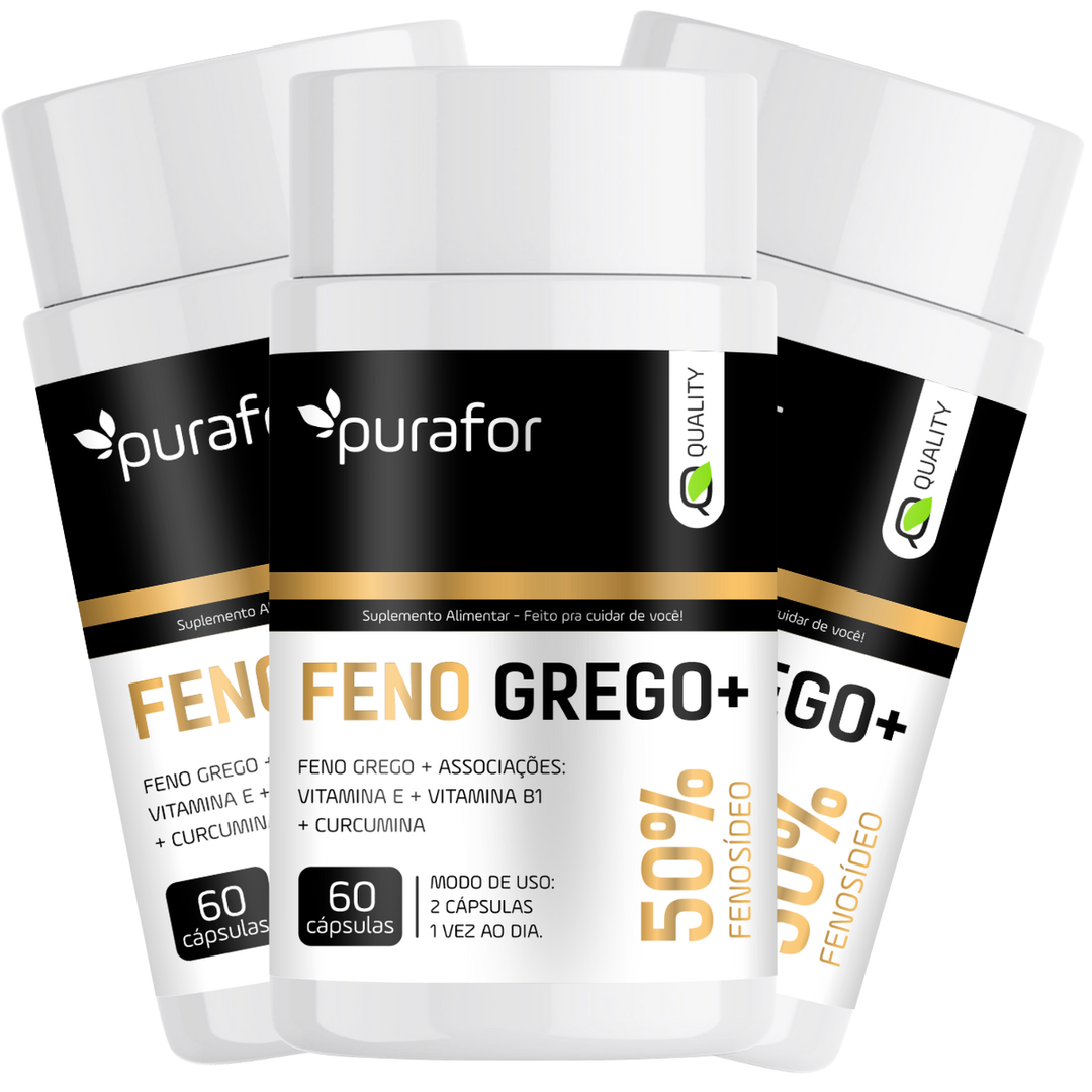 1 Feno Grego + Vitamina E e Vitamina B1 + Curcumina