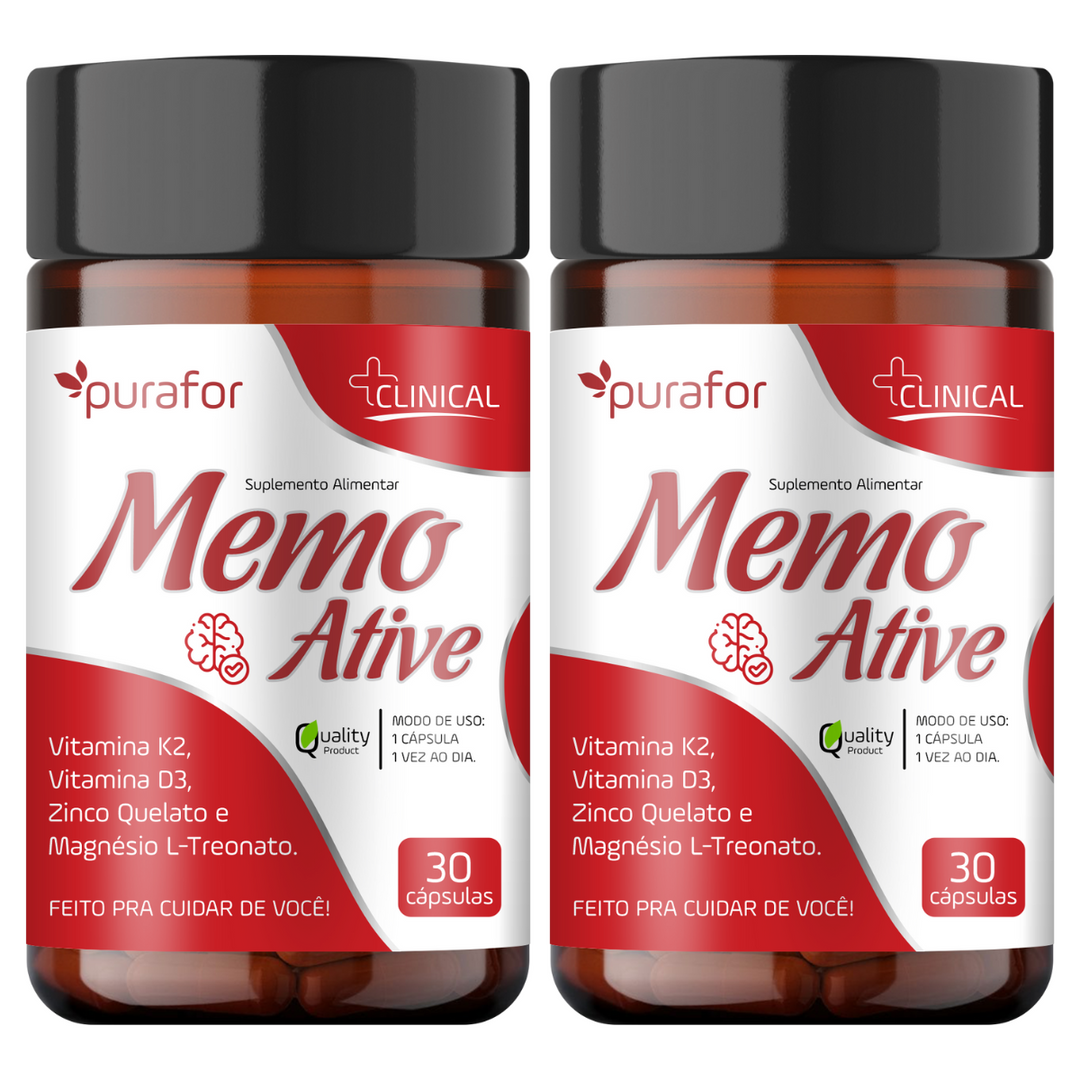 Memo Ative Vitamina K2 Vitamina D3 Zinco Magnésio e Treonato