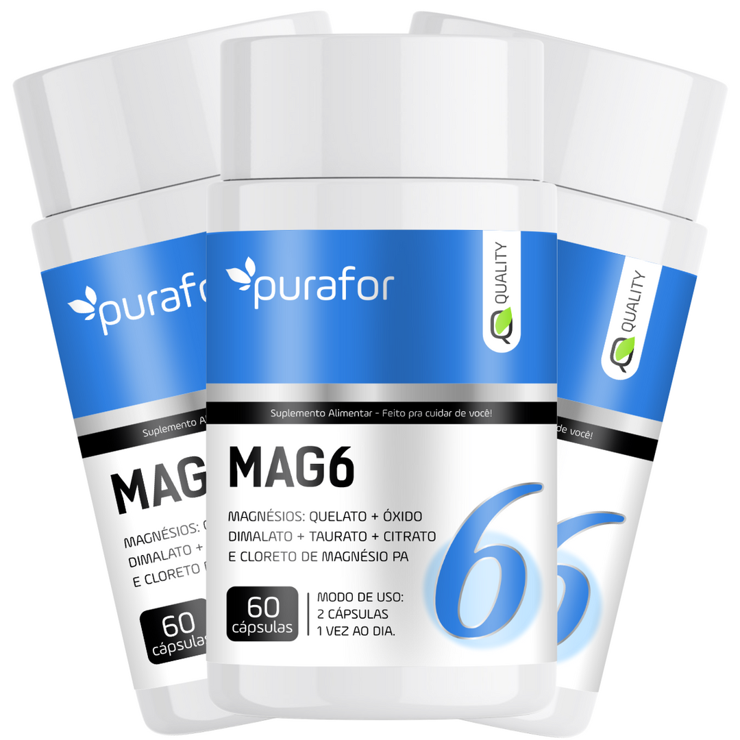 MAG6 - 6 Magnésio em 1 Cápsula