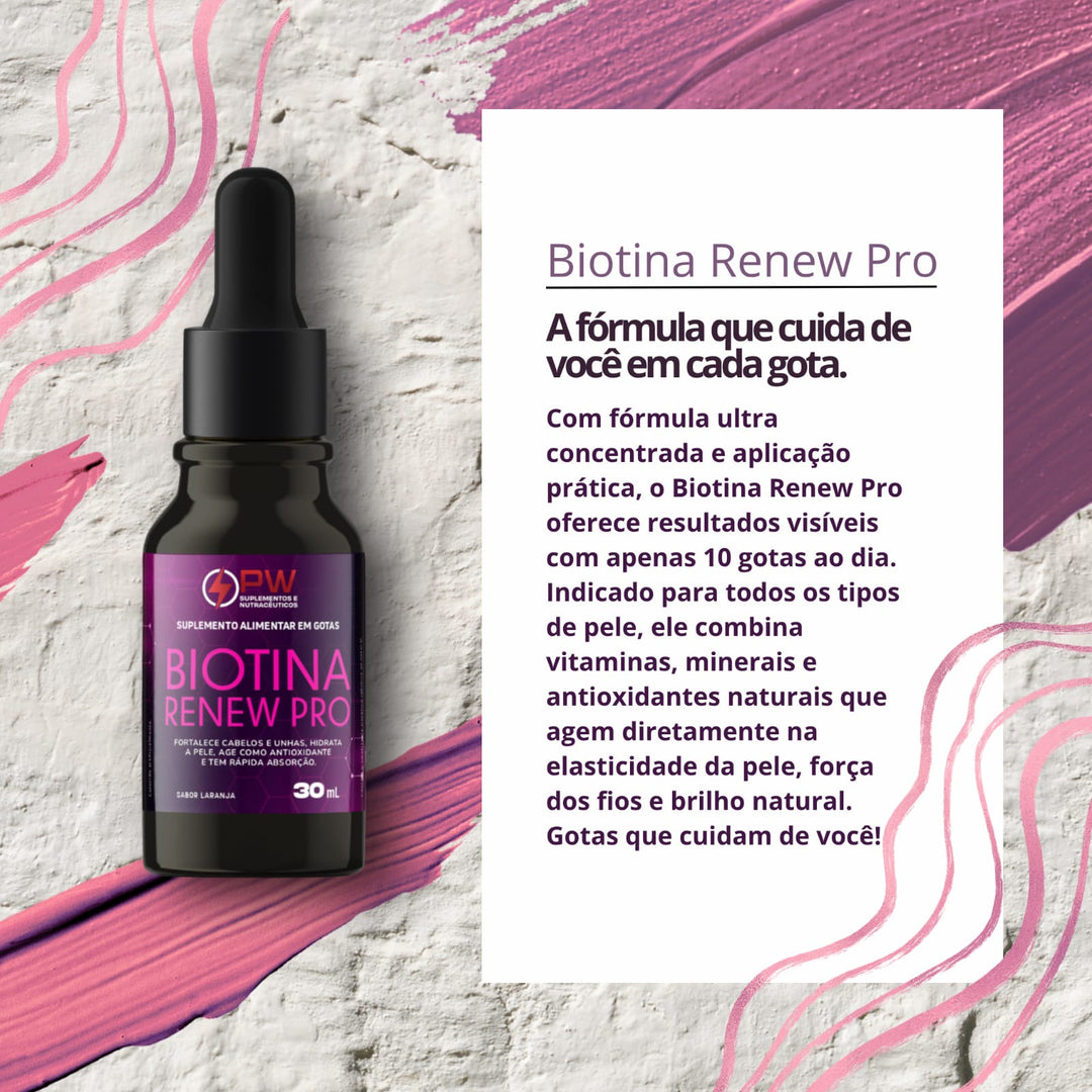 Biotina Renew Pro Blend em Gotas