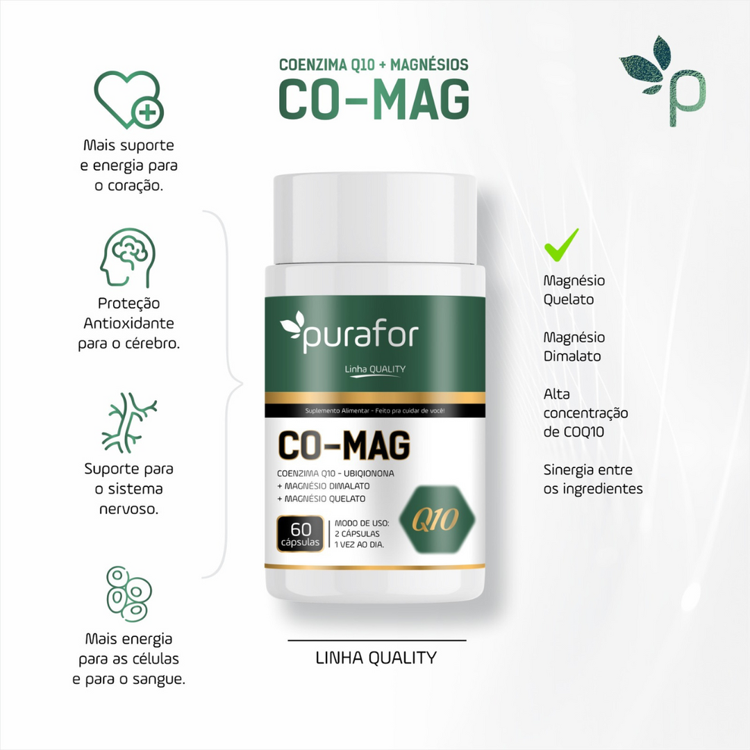 CO-MAG - Coenzima Q10 (Ubiquinona) + Magnésios