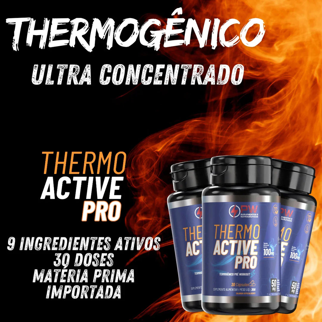 Thermo Active Pro Blend Cafeína Taurina e L-Carnitina