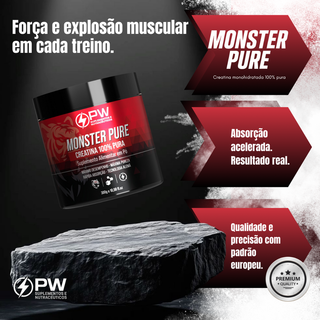 Creatina Monster 100% Pura Monohidratada