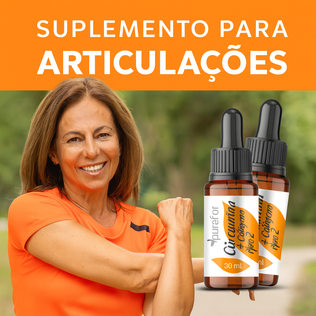 Curcumina + Colágeno Tipo II Em Gotas