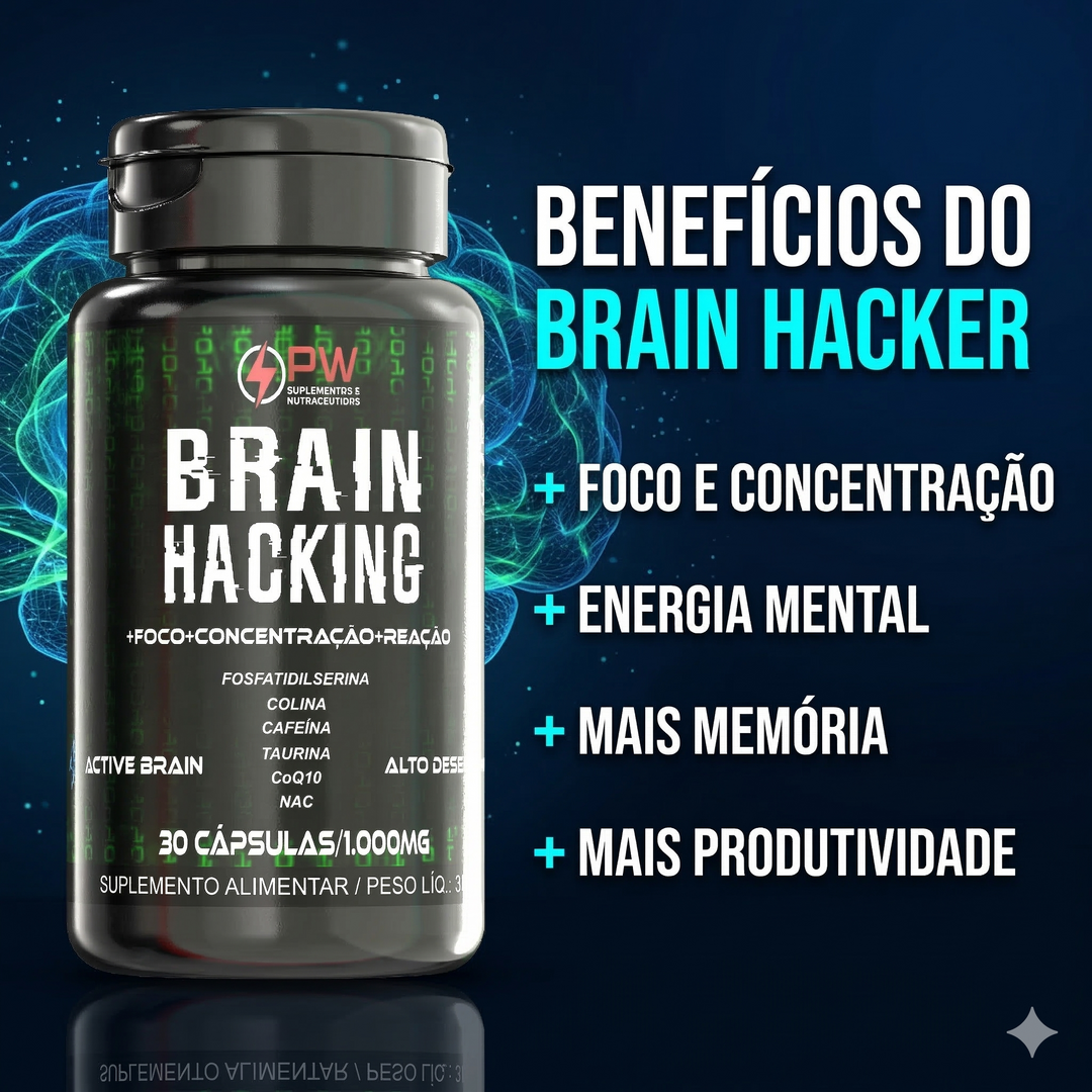 Brain Ative Blend Nootrópico Foco e Energia Mental