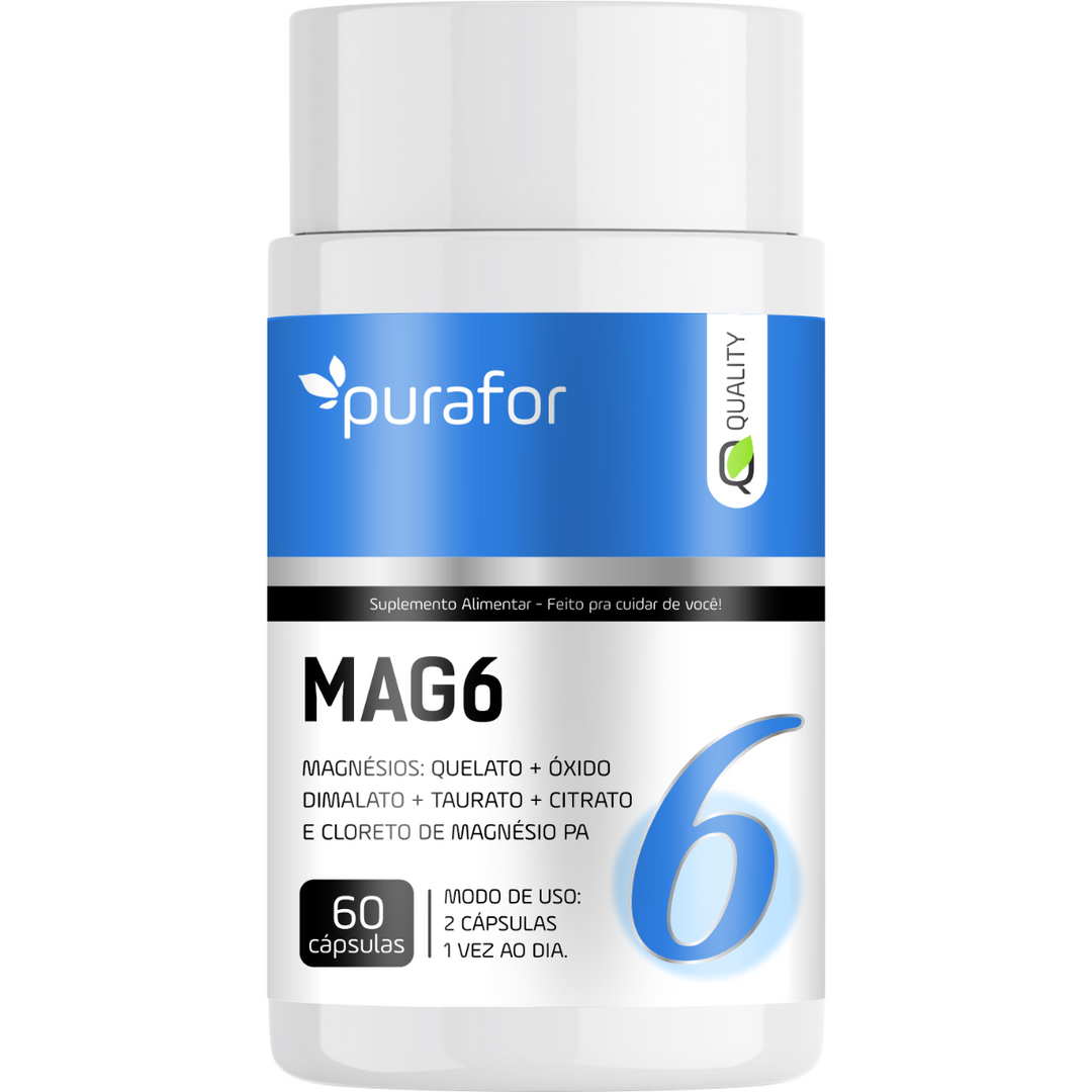 MAG6 - 6 Magnésio em 1 Cápsula