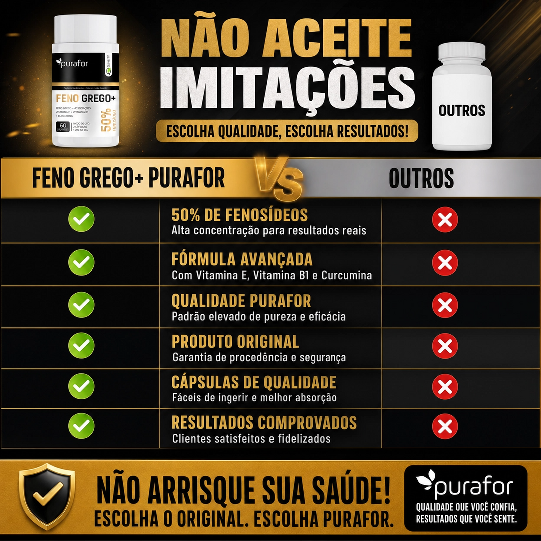 1 Feno Grego + Vitamina E e Vitamina B1 + Curcumina