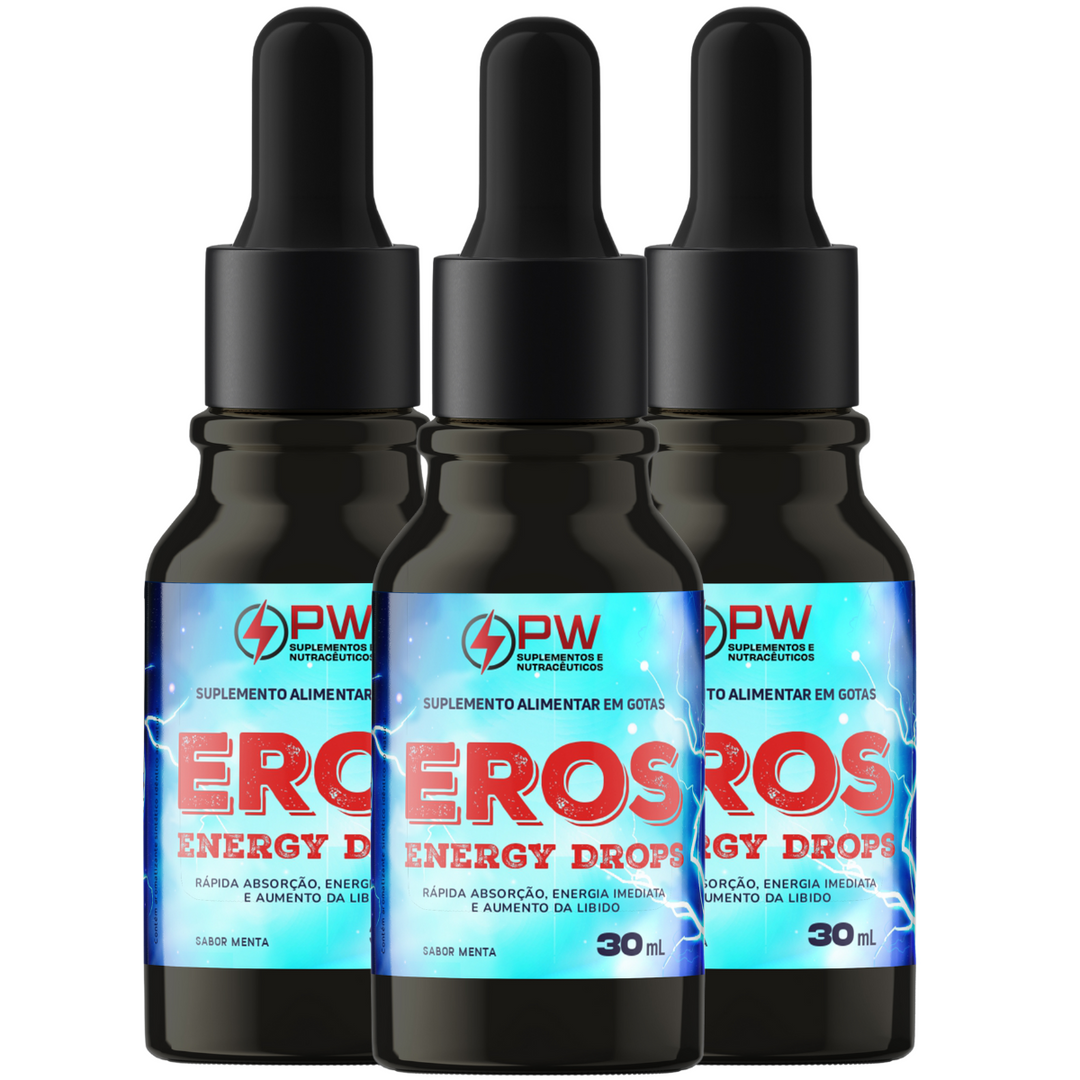 Eros Energy Drops Arginina + Vitamina C e B6 + Saponinas + Taurina em Gotas