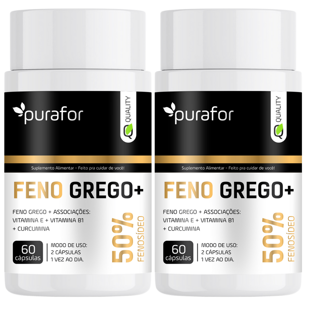 1 Feno Grego + Vitamina E e Vitamina B1 + Curcumina