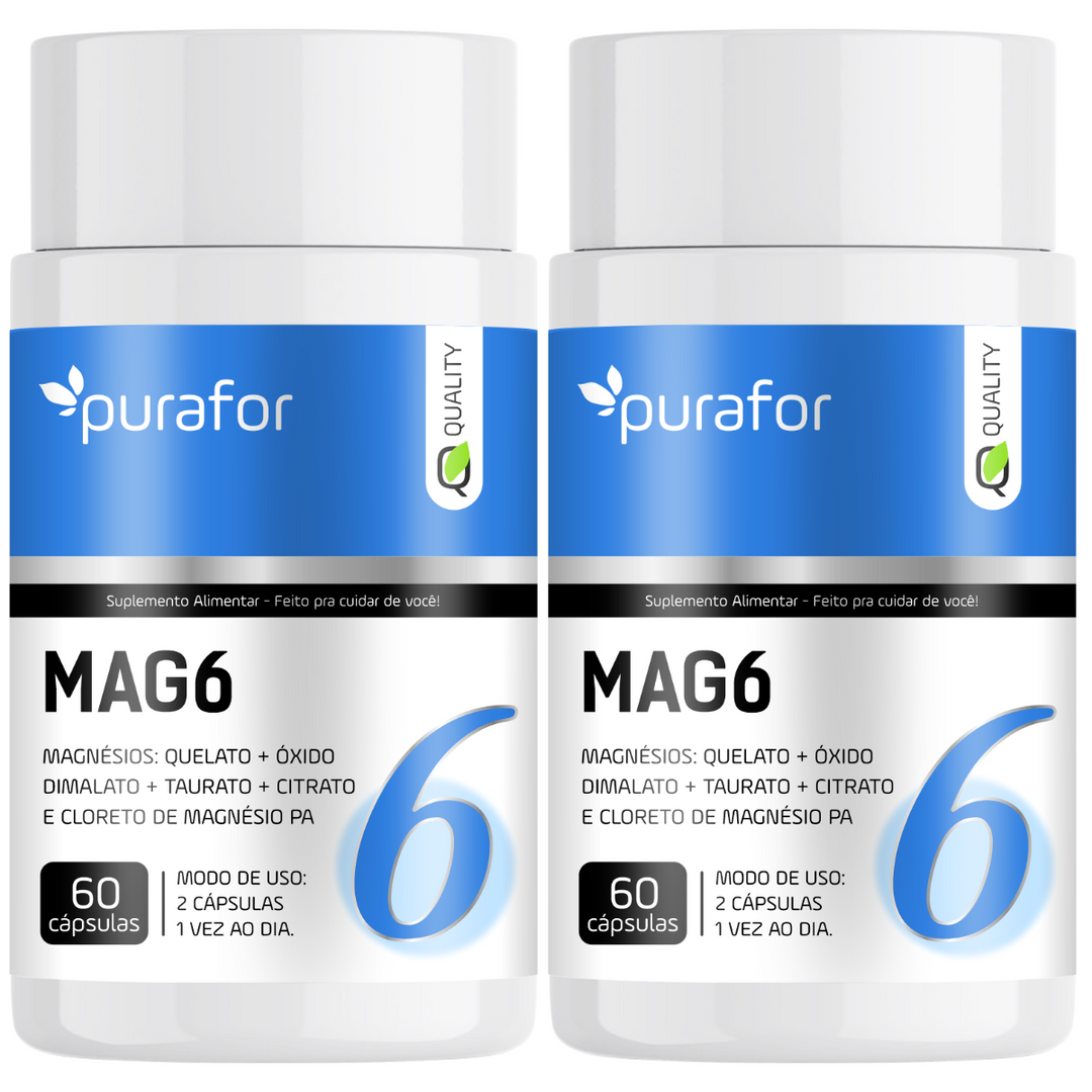 MAG6 - 6 Magnésio em 1 Cápsula